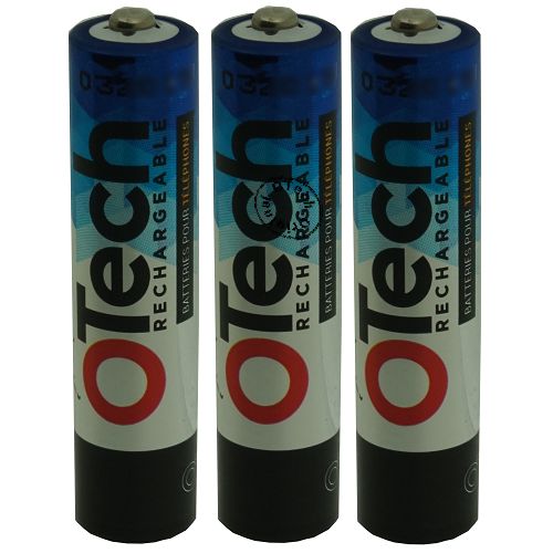 Pack accus AAA NiMh 3X 1.2V Ni-Mh 750mAh