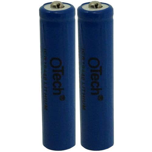 Batterie compatible ICR10440 AAA Electrode positive épaisse X2 Li-Ion 3.7V 350mAh