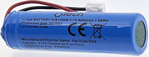 Pack accus 3.7V Li-Ion 800mAh