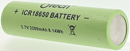 Batterie compatible ICR18650 Electrode positive épaisse Li-Ion 3.7V 2200mAh