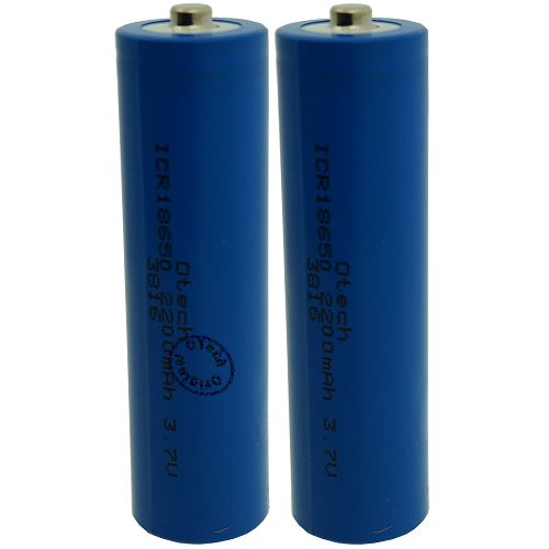 Batterie compatible ICR18650 X2 Electrode positive épaisse Li-Ion 3.7V 2200mAh