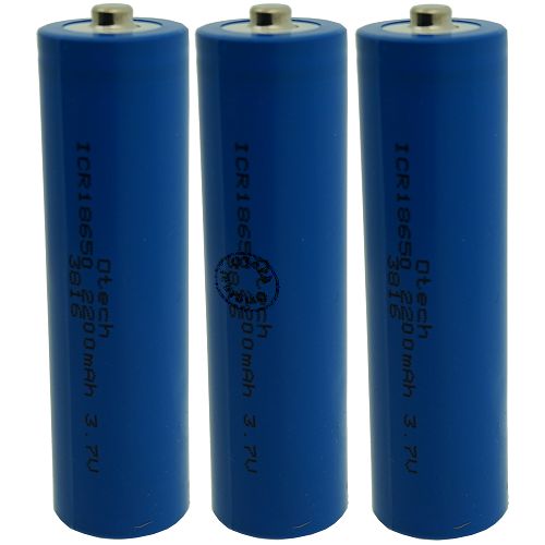 Batterie compatible ICR18650 X3 Electrode positive épaisse Li-Ion 3.7V 2200mAh