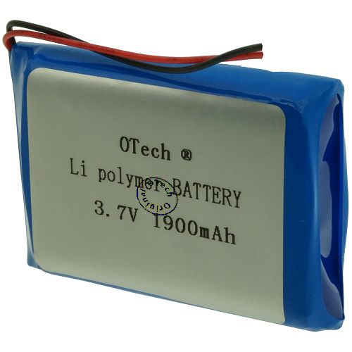 Batterie 1ICP10/34/51 (mm: 10x33.69x50.69) sortie fil + connecteurs à sertir 3.7V Li-Po 1900mAh