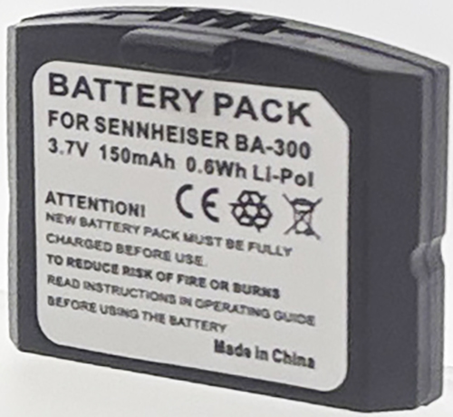 Batterie compatible Sennheiser BA-300 3.7V Li -Ion Li-Po 150mAh