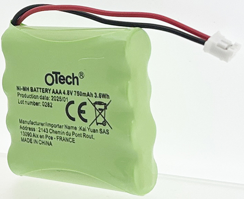 Pack accus AAA 4.8V Ni-Mh 750mAh