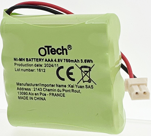 Pack accus AAA 4.8V Ni-Mh 750mAh