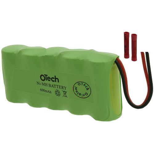Pack accus 1/2 AA sortie Fils + connecteurs à sertir 6V Ni-Mh 600mAh