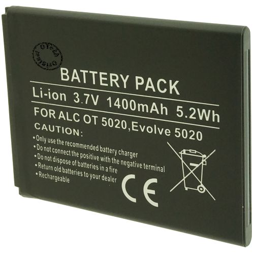 Batterie compatible Alcatel OT 5020 / TLi014A1 3.7V Li-Ion 1400mAh