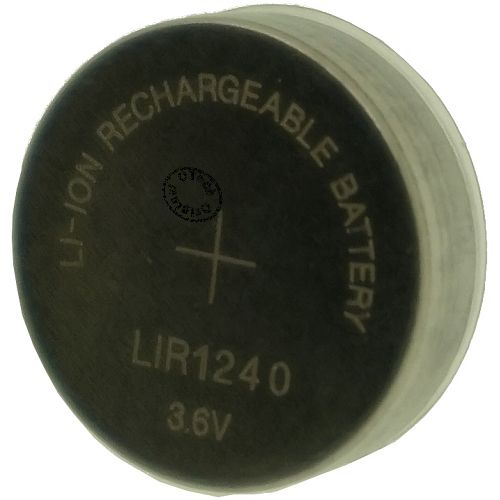 Bouton rechargeable (12x4mm) 3.6V Li-Ion 40mAh