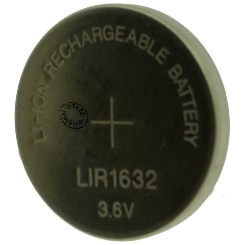 Bouton rechargeable (16x3.2mm) 3.6V Li-Ion 27mAh