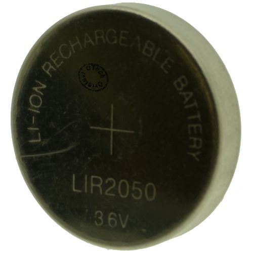Bouton rechargeable (20x5mm) 3.6V Li-Ion 80mAh