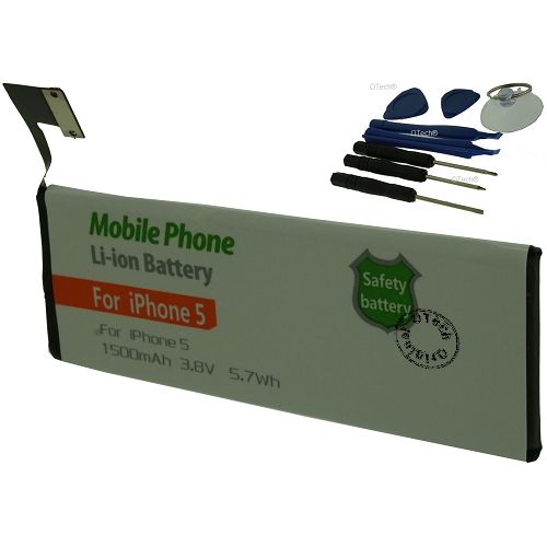 Batterie compatible iPh 5 (avec outils) 3.8V Li-Ion 1500mAh