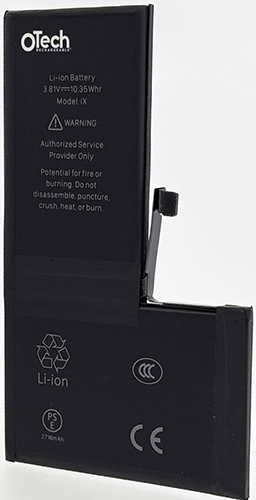 Batterie OTech compatible iPh X (sans outils) 3.81V Li-Ion 2716mAh