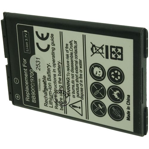 Batterie compatible BlackBerry BOLD 9000 / 9700 3.7V Li-Ion 1500mAh