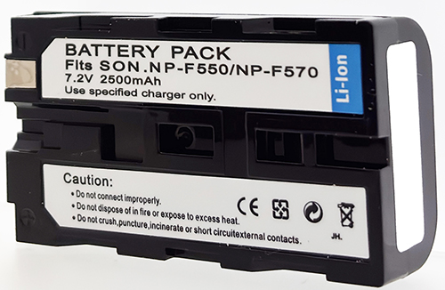 Batterie compatible Sony NP-F550 7.4V Li-Ion 2500mAh