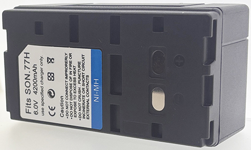 Batterie compatible NP55 / BP66 / NP77 (2 contacts) Black 6V Ni-MH 4400mAh