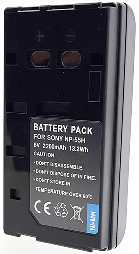 Batterie compatible NP-55 (2contacts) Black 6V Ni-Mh 2200mAh