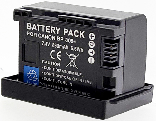 Batterie compatible Canon BP-808 7.4V Li-Ion 890mAh