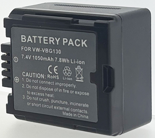 Batterie compatible Panasonic VW-VBG130 7.4V Li-Ion 1050mAh