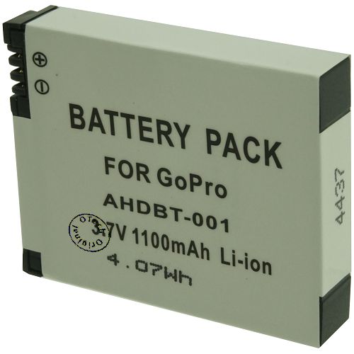 Batterie compatible GoPro AHDBT-001 3.7V Li-Ion 960mAh