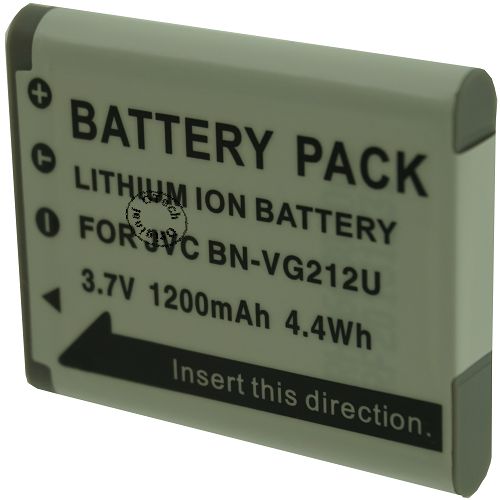 Batterie compatible JVC BN-V212U 3.7V Li-Ion 1200mAh