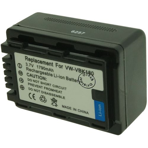 Batterie compatible Panasonic VW-VBK180 3.7V Li-Ion 1790mAh