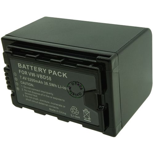 Batterie compatible Panasonic VW-VBD58 7.2V Li-Ion 5800mAh