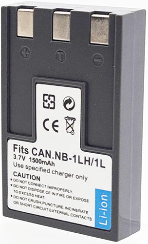 Batterie compatible NB-1L/1LH 3.7V Li-Ion 1500mAh