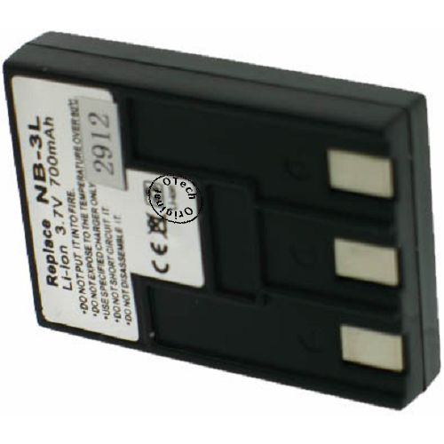 Batterie compatible Canon NB-3L black 3.7V Li-Ion 1000mAh