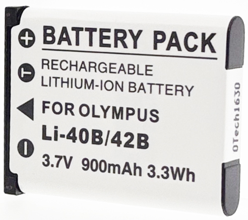 Batterie compatible Olympus Li-40B / 42B 3.7V Li-Ion 900mAh