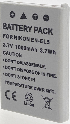 Batterie compatible Nikon EN-EL5 3.7V Li-Ion 1000mAh