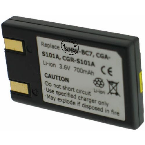 Batterie compatible DMW-BC7 Dark grey 3.6V Li-Ion 700mAh