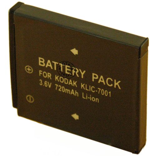 Batterie compatible Kodak KLIC 7001 3.7V Li-Ion 720mAh