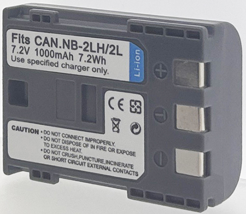 Batterie compatible Canon NB-2L 7.2V Li-Ion 1000mAh