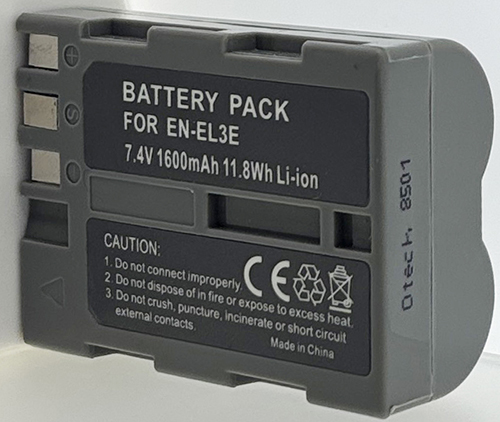 Batterie OTech pour EN-EL3E 7.4V Li-Ion 1600mAh