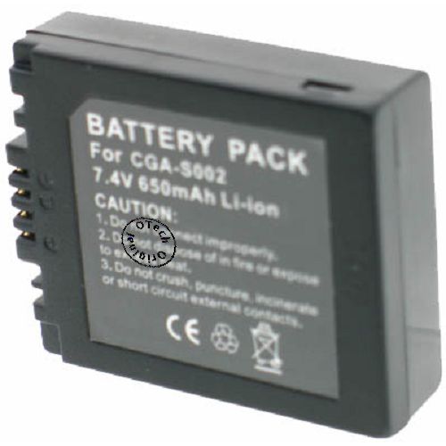 Batterie compatible Panasonic DMW-BM7 / S002E (12.2mm ép.) 7.4V Li-Ion 650mAh
