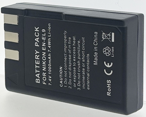 Batterie compatible Nikon EN-EL9 7.4V Li-Ion 1000mAh