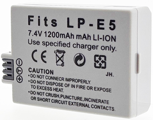 Batterie compatible Canon LP-E5 7.4V Li-Ion 1200mAh