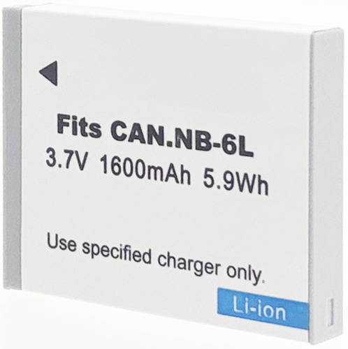 Batterie compatible Canon NB-6L 3.7V Li-Ion 1600mAh