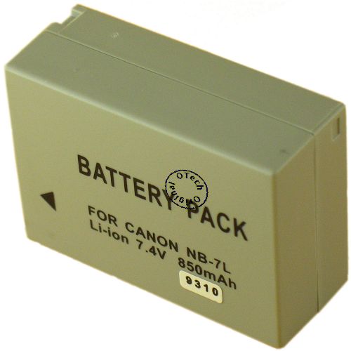 Batterie compatible Canon NB-7L 7.4V Li-Ion 850mAh