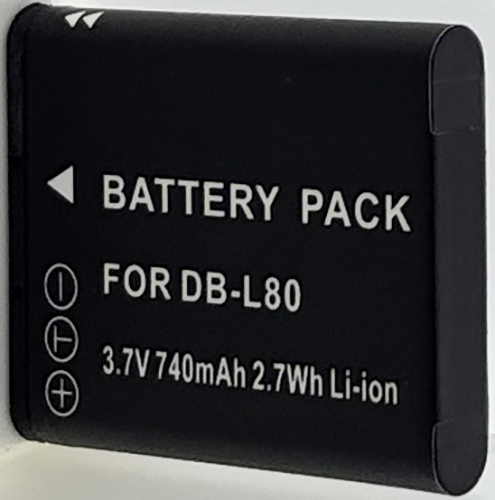 Batterie compatible Pentax DB-L80 / LI88 3.7V Li-Ion 740mAh