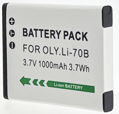 Batterie compatible Olympus LI-70B 3.7V Li-Ion 1000mAh