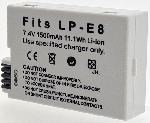 Batterie compatible Canon LP-E8 7.4V Li-Ion 1500mAh