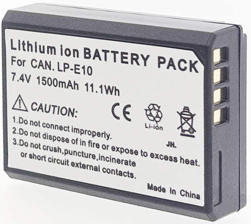 Batterie compatible Canon LP-E10 7.4V Li-Ion 1500mAh