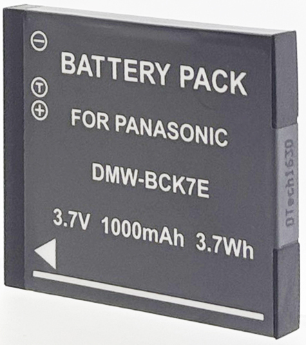Batterie compatible Panasonic DMW-BCK7 3.7V Li-Ion 1000mAh
