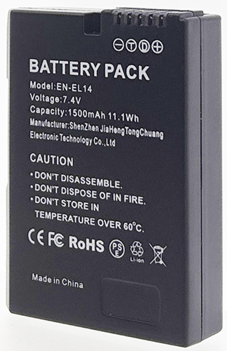 Batterie compatible Nikon EN-EL14 7.4V Li-Ion 1500mAh