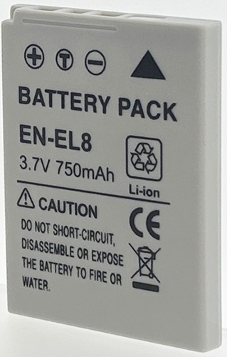 Batterie compatible Nikon EL-EL8 3.7V Li-Ion 750mAh
