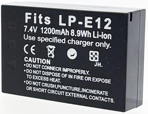 Batterie compatible Canon LP-E12 7.4V Li-Ion 875mAh