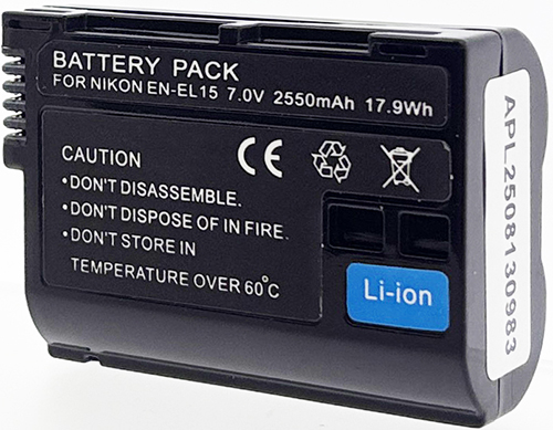 Batterie compatible Nikon EN-EL15 7V Li-Ion 2550mAh