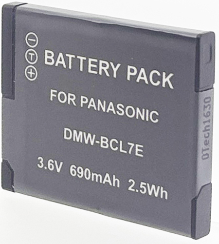 Batterie compatible Panasonic DMW-BCL7 3.6V Li-Ion 690mAh